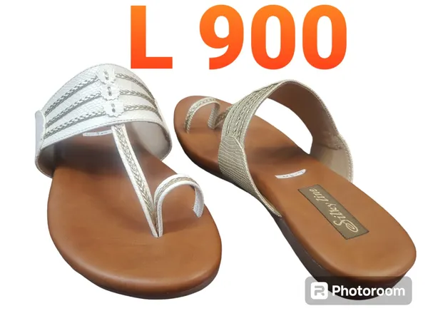 White_&_Silver_Braided_Strap_Flat_Sandals_for_Women