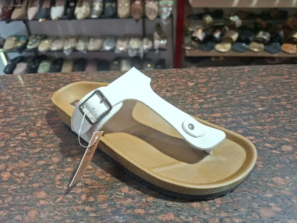 White_T-Strap_Cork_Footbed_Sandals_with_Buckle_Closure