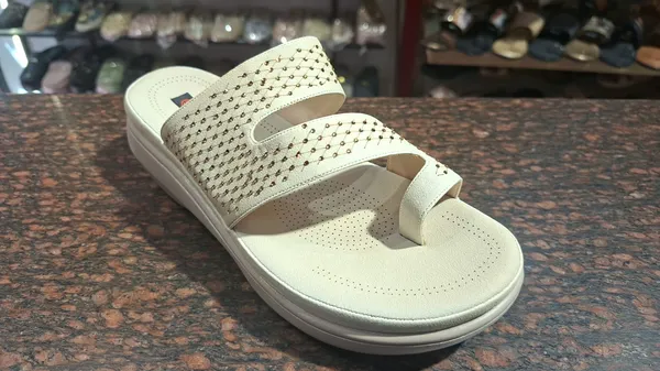 Men's_White_Perforated_Leather_Sandals_with_Toe_Loop