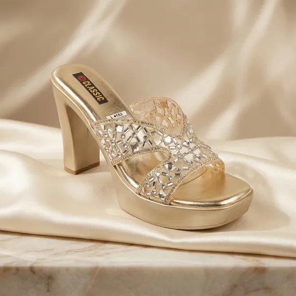 Stylish_Embellished_Party_Wear_Wedge_Heels_for_Women_-_Set_of_2_Pairs