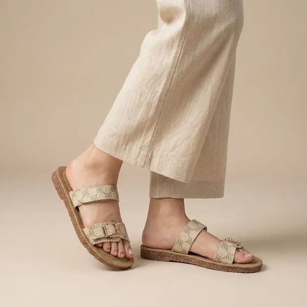 Women's_Golden_Glitter_Double_Strap_Sandals_with_Buckle