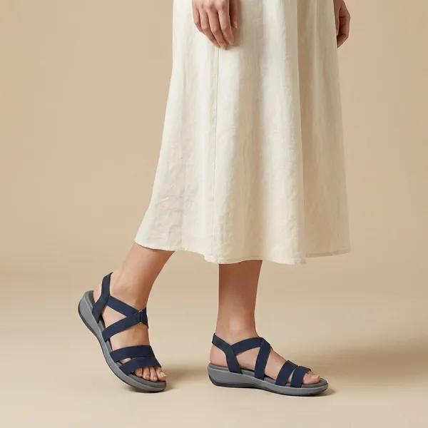 Navy_Blue_Elastic_Strap_Comfort_Sandals_for_Women