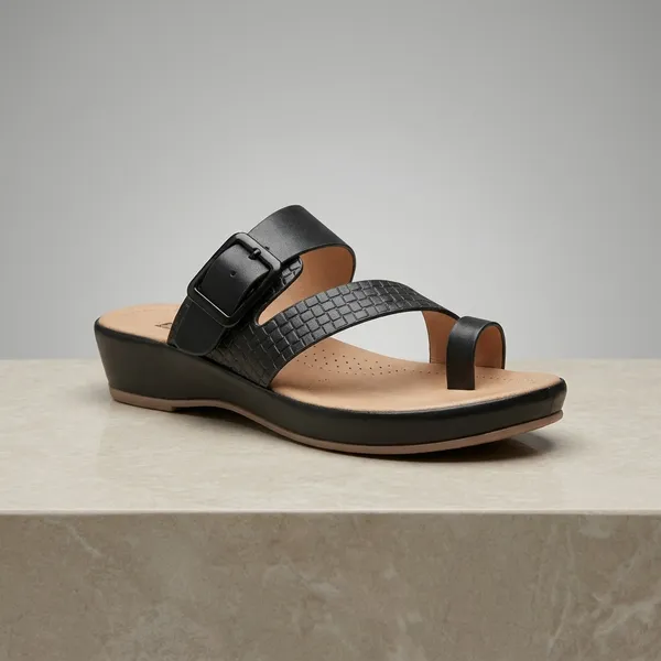 Black_Embossed_Strap_Sandals_for_Women