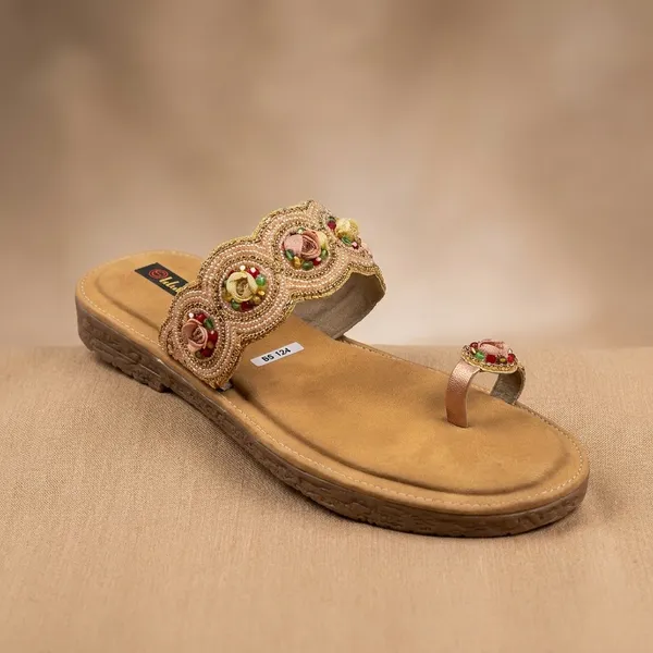Elegant_Golden_Kolhapuri_Chappal_with_Colorful_Stone_Embellishments