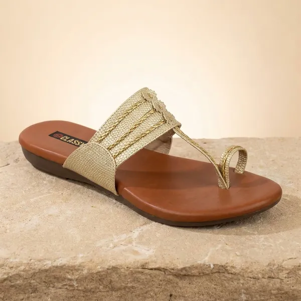 Women's_Casual_Golden_Beige_Woven_Strap_Comfort_Sandal