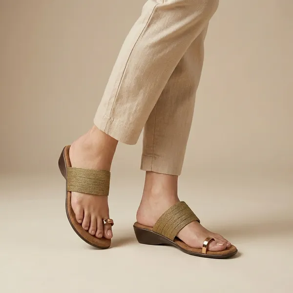 Women's_Golden_Braided_Strap_Wedge_Sandal_with_Toe_Ring
