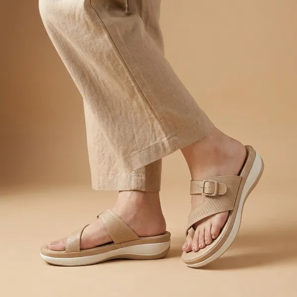 Women's_Beige_Comfort_Wedge_Sandals_with_Buckle_Strap