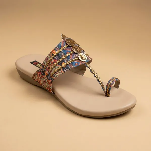 Embellished_Multicolor_Toe_Ring_Sandal_with_Antique_Gold_Design