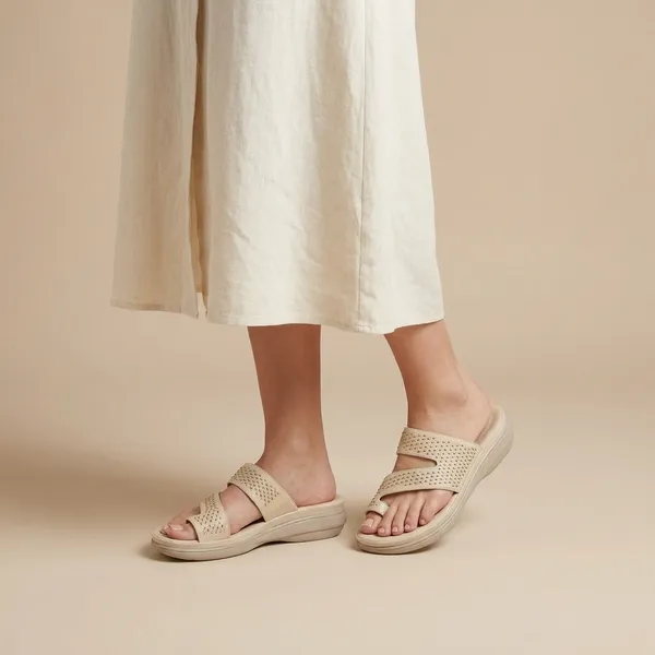 Men's_White_Perforated_Leather_Sandals_with_Toe_Loop
