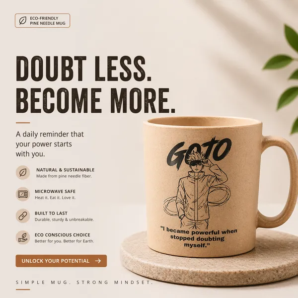 Motivational_Anime_Mug_–_Eco-Friendly_Pine_Needle_Coffee_Cup,_Microwave_Safe,_Unbreakable,_‘Doubt_Less_Become_More’_Design