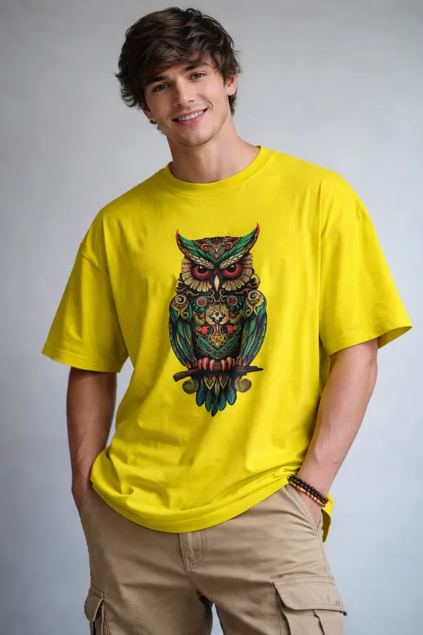 Yellow_Premium_Cotton_Fabric_Oversized_T-Shirt_For_Men