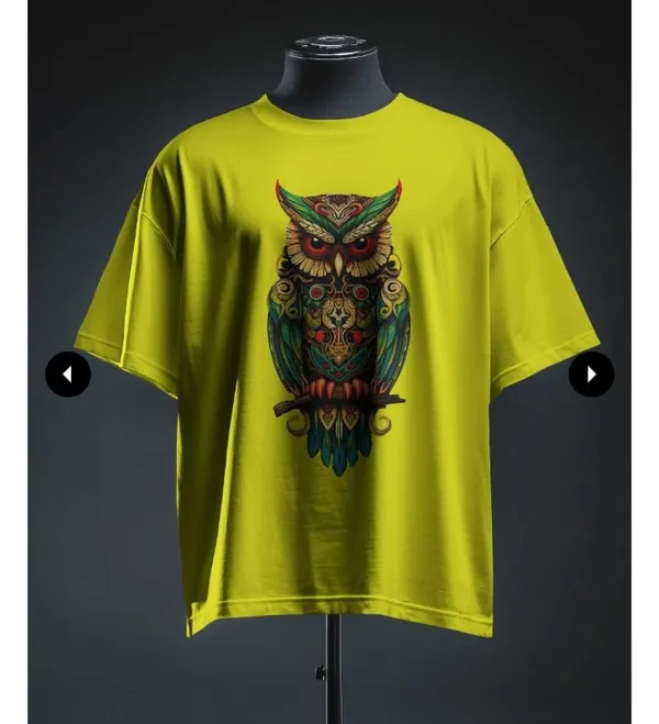 Yellow_Premium_Cotton_Fabric_Oversized_T-Shirt_For_Men