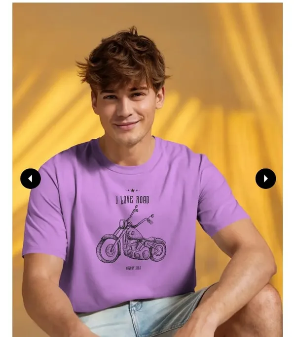 Purple_Premium_Cotton_Fabric_T-Shirt_For_Men