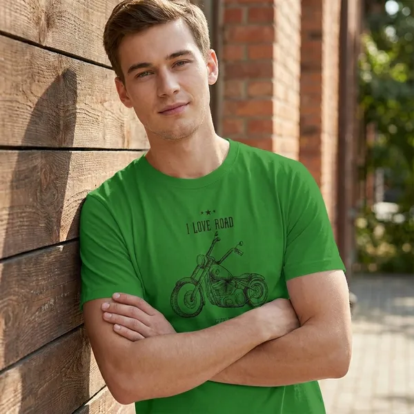 Deep_Green_Premium_Cotton_Fabric_T-Shirt_For_Men