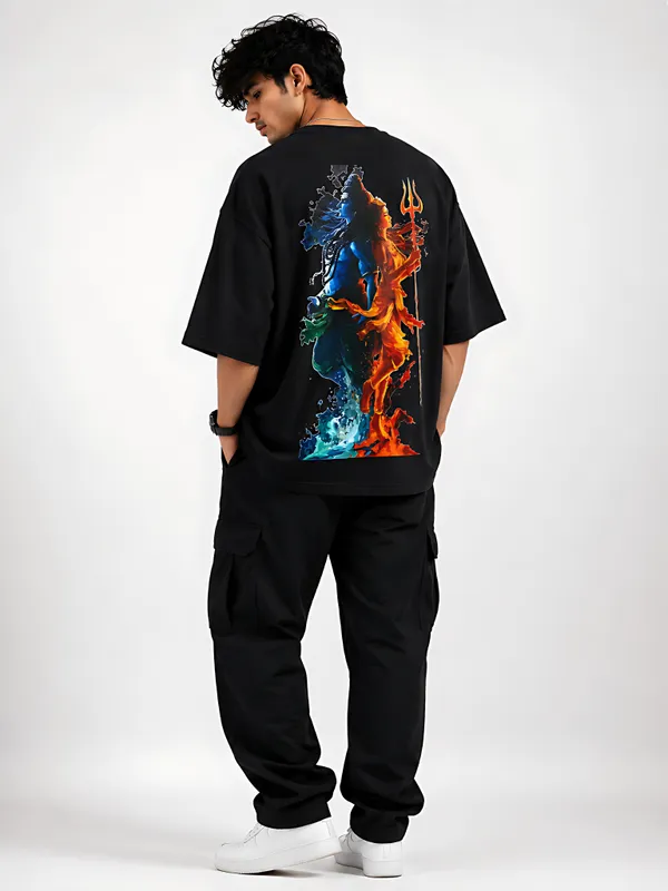 LORD_SHIV)_Black_Premium_Cotton_Fabric_Oversized_T-Shirt_For_Men