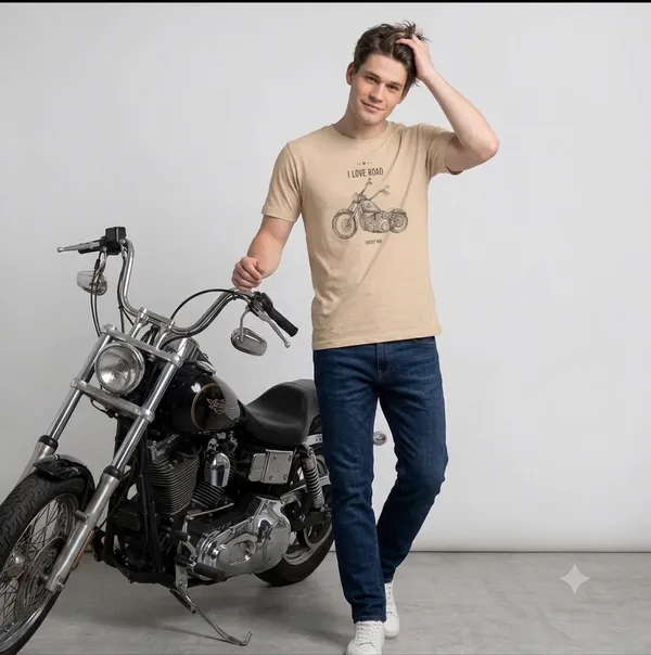 Light_Beige_Premium_Cotton_Fabric_T-Shirt_For_Men