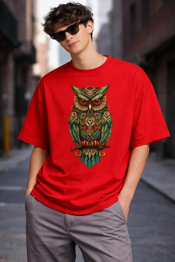 Red_Premium_Cotton_Fabric_Oversized_T-shirt_For_Men