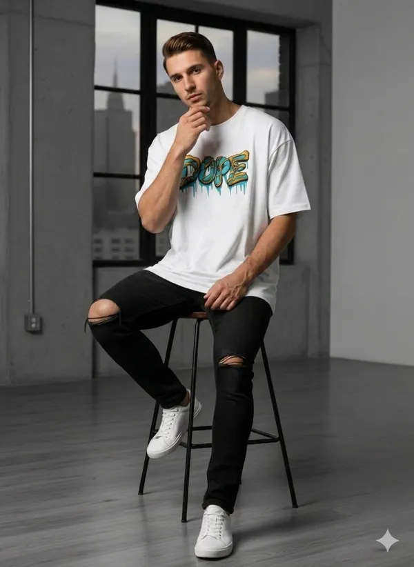 White_Premium_Cotton_Fabric_Oversized_T-Shirt_For_Men