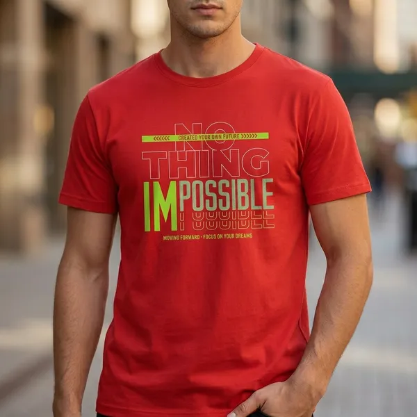 Red_Premium_Cotton_Fabric_T-Shirt_For_Men