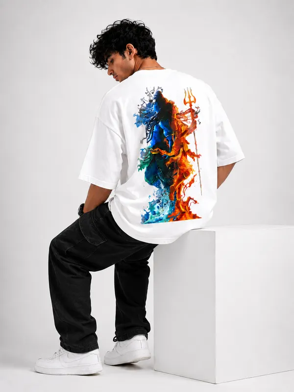 LORD_SHIV)_White_Premium_Cotton_Fabric_Oversized_T-Shirt_For_Men