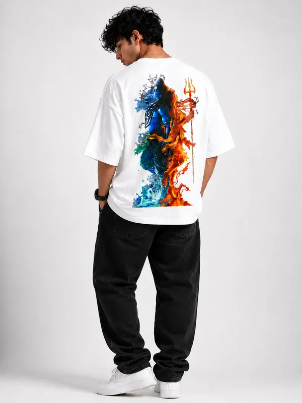 LORD_SHIV)_White_Premium_Cotton_Fabric_Oversized_T-Shirt_For_Men