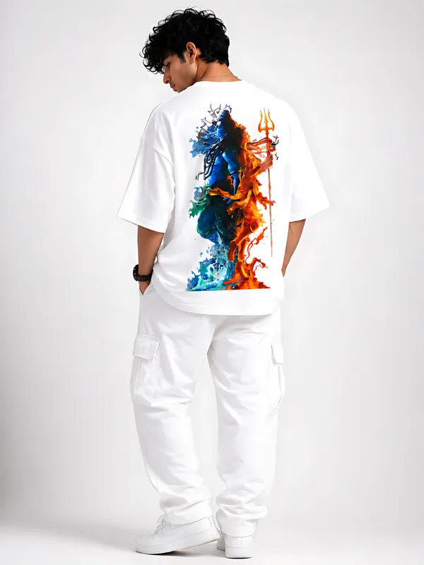 LORD_SHIV)_White_Premium_Cotton_Fabric_Oversized_T-Shirt_For_Men