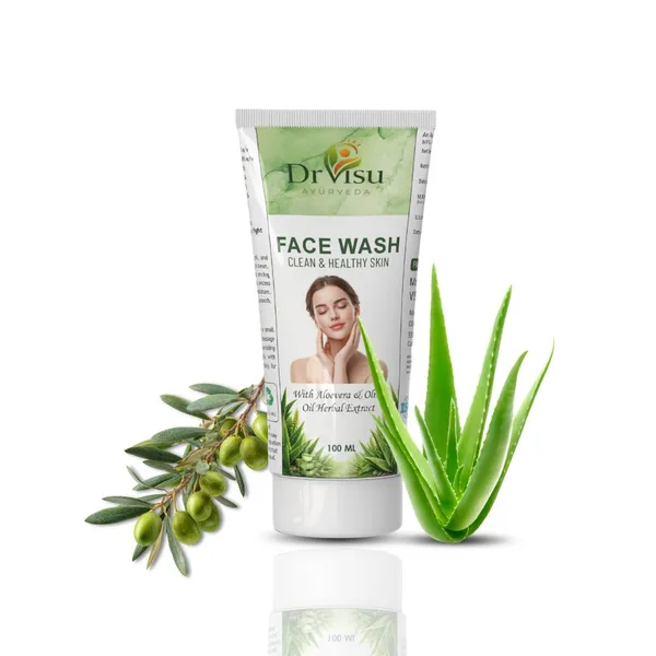 Dr_Visu_Aloe_Vera_Olive_Oil_Extract_Face_Wash_100_Ml_Gentle_Cleansing_Skin_Nourishment