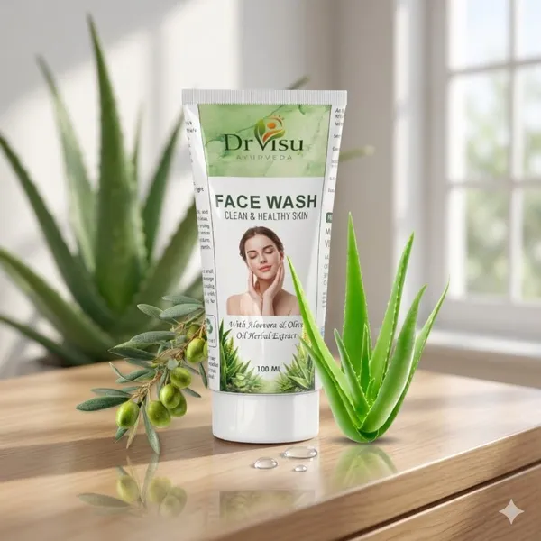 Dr_Visu_Aloe_Vera_Olive_Oil_Extract_Face_Wash_100_Ml_Gentle_Cleansing_Skin_Nourishment