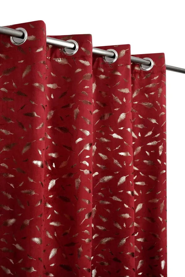 Red_Velvet_And_Polyester_Printed_Premium_Window_Curtain_Panels_(Grommet_and_Eyelet)_For_Living_Room_&_Bedroom