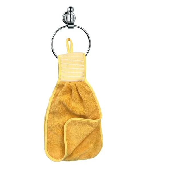 Yellow_Cotton_Terry,_Decorative_Pattern_Fabric,_Polyester_Trim_Premium_Hand_Towel_For_Kitchen_&_Bathroom