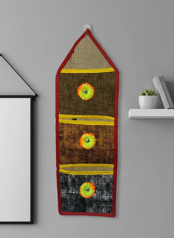 Multicolor_Fabric_and__Jute_and_Synthetic_Textile_Premium_And_Elegant_Wall_Organizer_For_Home_&_Office