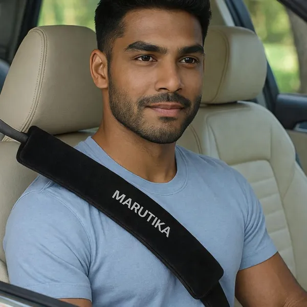 Black_Polyester_Foam_Cushioning_And_Synthetic_Leather_Trim_Seat_Belt_Pad_For_Car