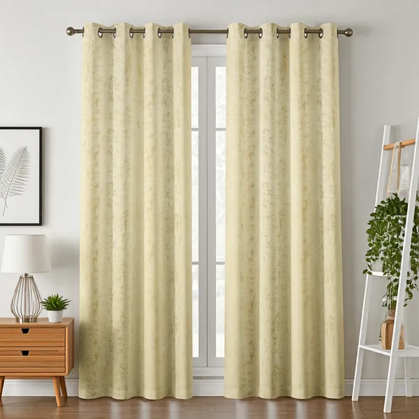 Cream_Velvet_And_Polyester_Premium_Window_Curtain_Panels_(Grommet_and_Eyelet)_For_Living_Room_&_Bedroom