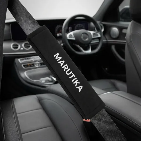 Black_Polyester_Foam_Cushioning_And_Synthetic_Leather_Trim_Seat_Belt_Pad_For_Car