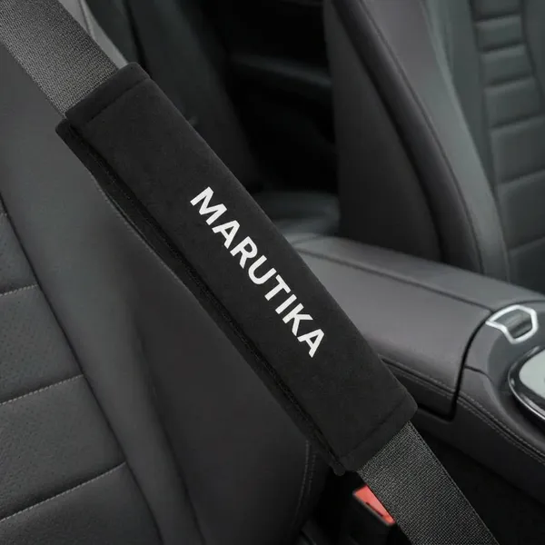 Black_Polyester_Foam_Cushioning_And_Synthetic_Leather_Trim_Seat_Belt_Pad_For_Car