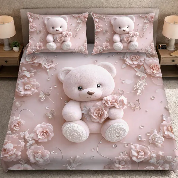 Pink_Glace_Cotton_Premium_Bedding_Sets_For_Living_Room_&_Bedroom_(Pack_of_3)