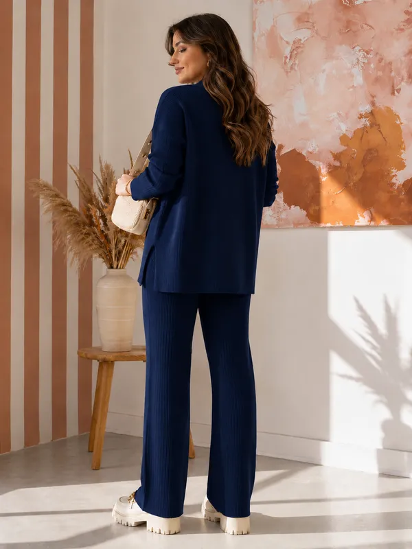 UnFold_||_Womens_Premium_Co-ord_Set_||_Stylish_Collar_T-Shirt_&_Full_Track_Combo_||_Casual_+_Lounge_Wear