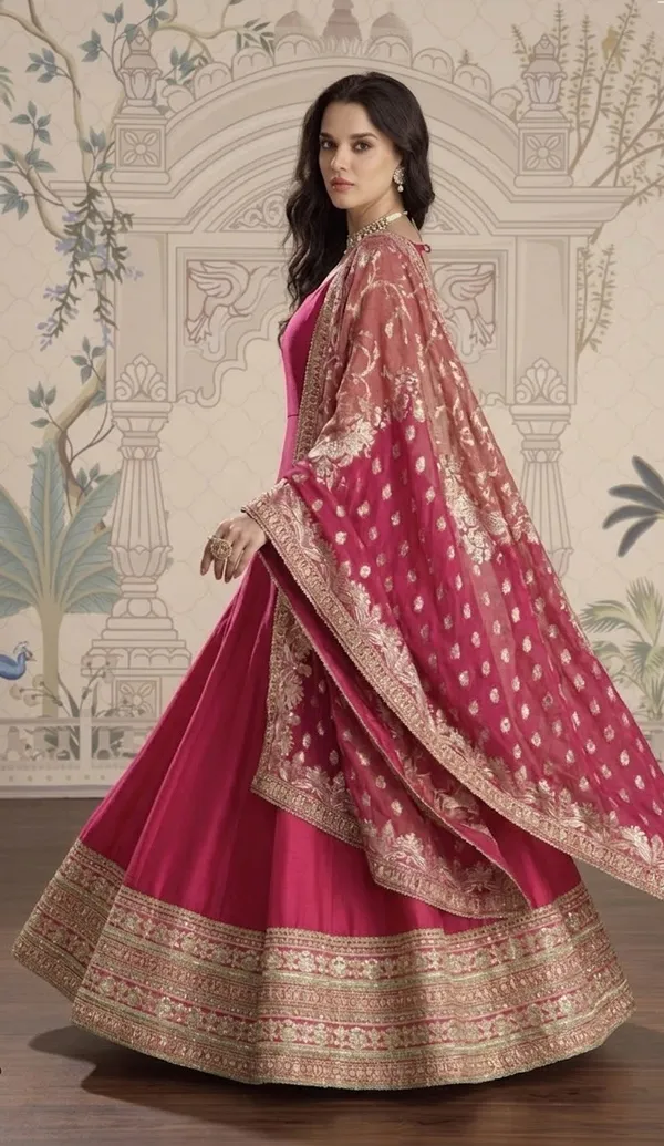 Pink_Embroidered_Silk_Lehenga_Choli_With_Banarasi_Dupatta_-_Ethnic_Wedding_Wear