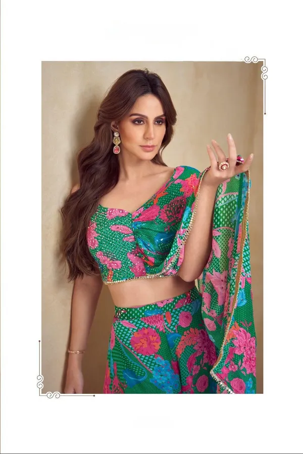 Green_Floral_Print_Lehenga_Choli_Set_With_Dupatta