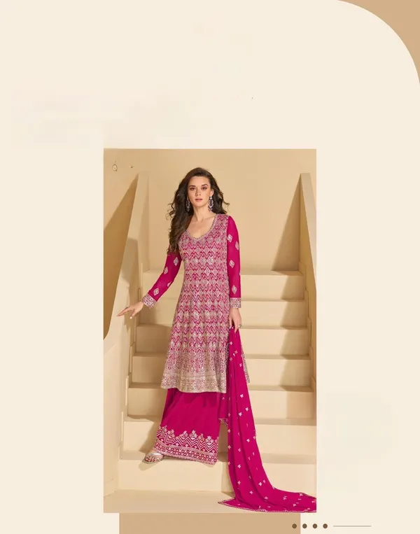 Magenta_Embroidered_Anarkali_Suit_Set_With_Dupatta_And_Palazzo