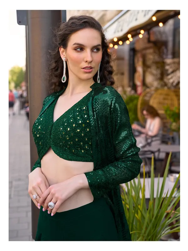 Emerald_Green_Sequin_Embellished_Cut_Out_Maxi_Dress_With_Long_Sleeves