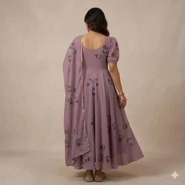 Lavender_Floral_printed_Anarkali_Suit_With_Dupatta
