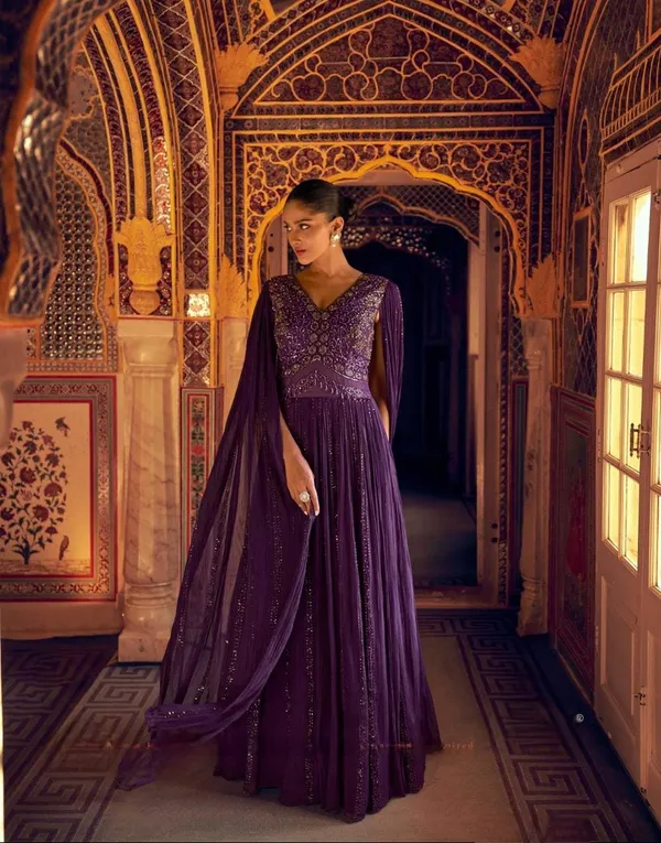 Purple_Embellished_Anarkali_Gown_With_Attached_Dupatta