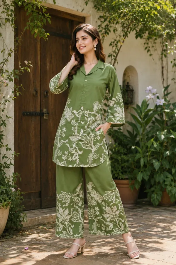 Grren_Co-ord-Set