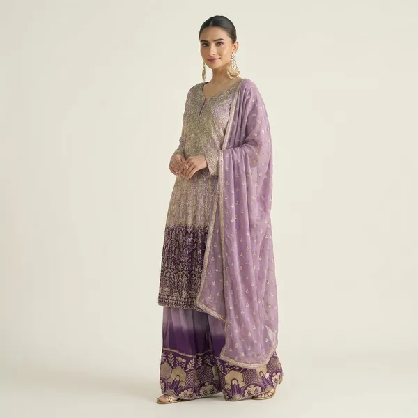Lavender_And_Gold_Embroidered_Sharara_Suit_Set