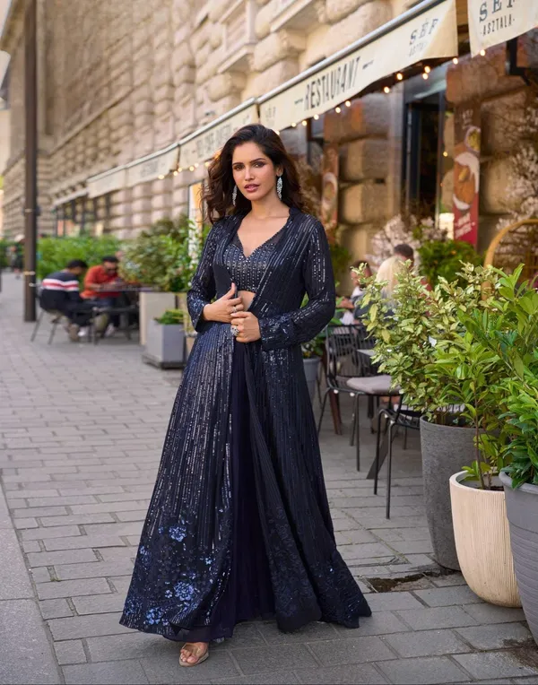 Navy_Blue_Sequin_Embellished_Anarkali_Suit_Set