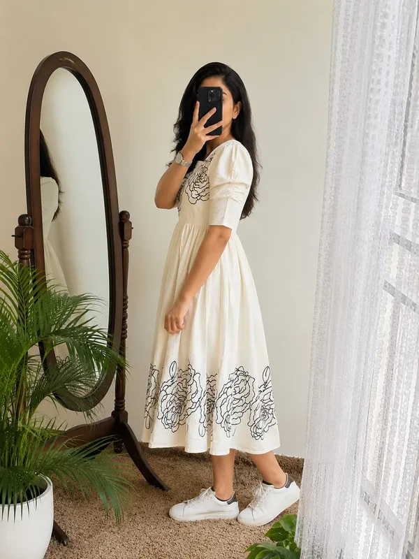 RoseWhite_Bloom_Midi_Dress