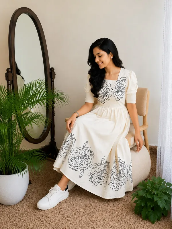 RoseWhite_Bloom_Midi_Dress