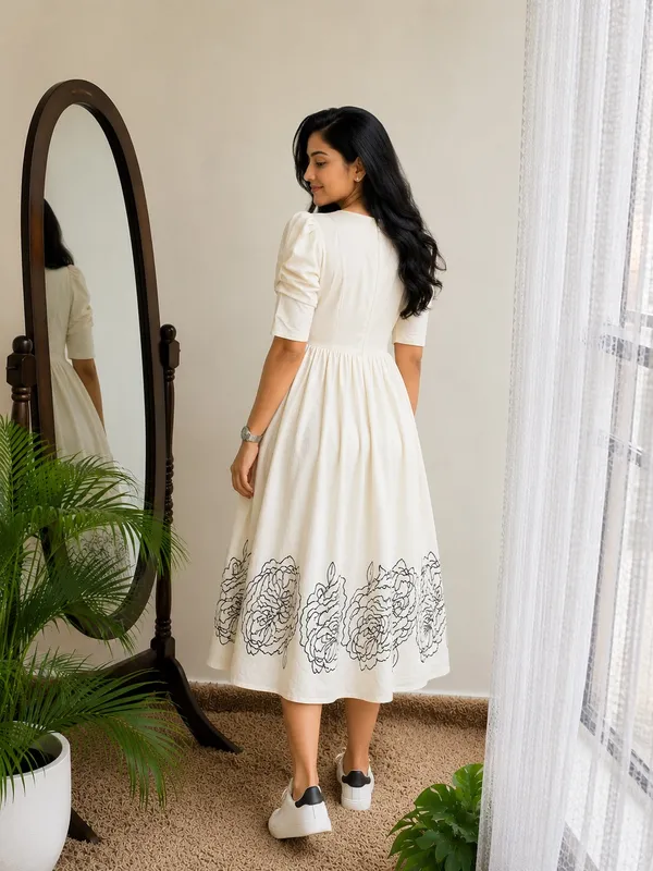 RoseWhite_Bloom_Midi_Dress