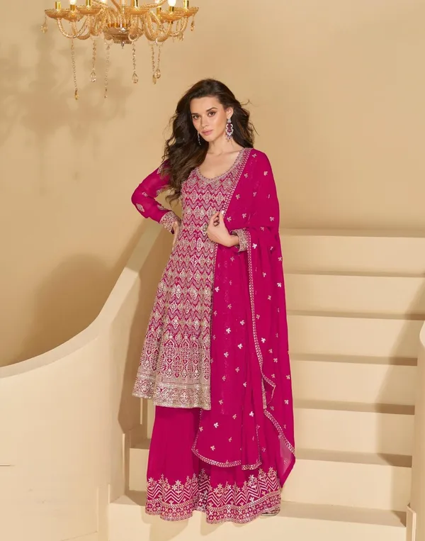 Magenta_Embroidered_Anarkali_Suit_Set_With_Dupatta_And_Palazzo